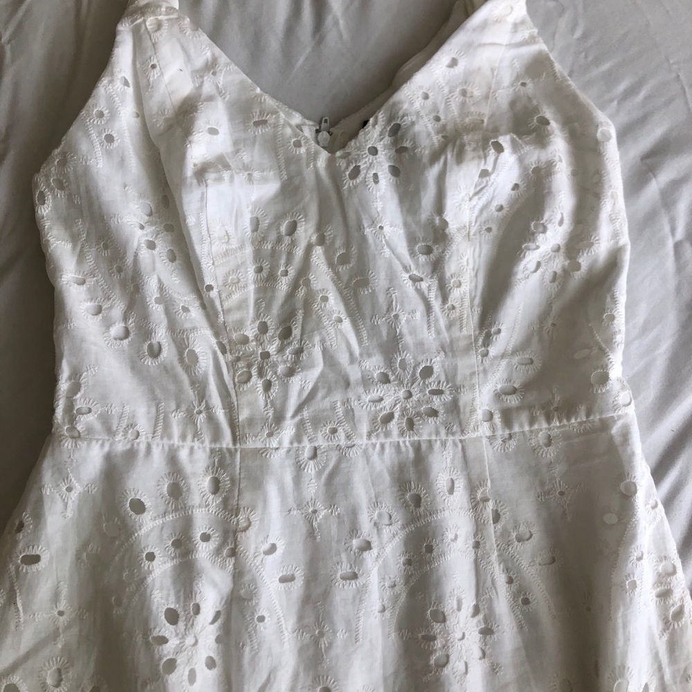 Eyelet White Graduation Dresss